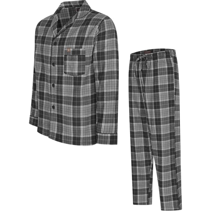 Cappuccino Italia - Heren Pyjama Alba Pyjama - Zwart - Maat M