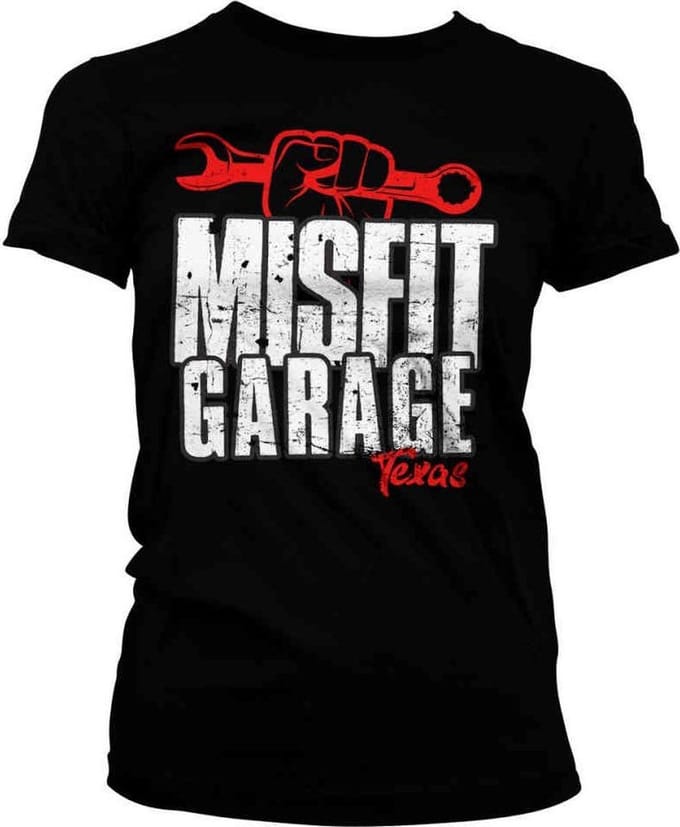 Misfit Garage Dames Tshirt -S- Wrench Power Zwart