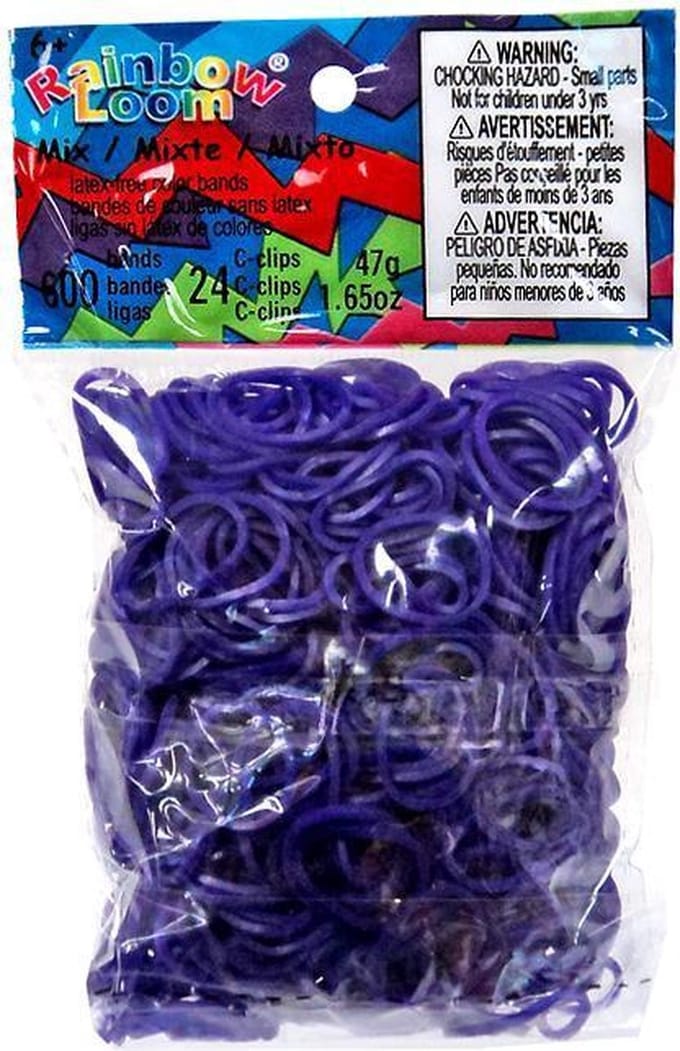 Rainbow Loom Elastiekjes - Dark Purple - 600 stuks