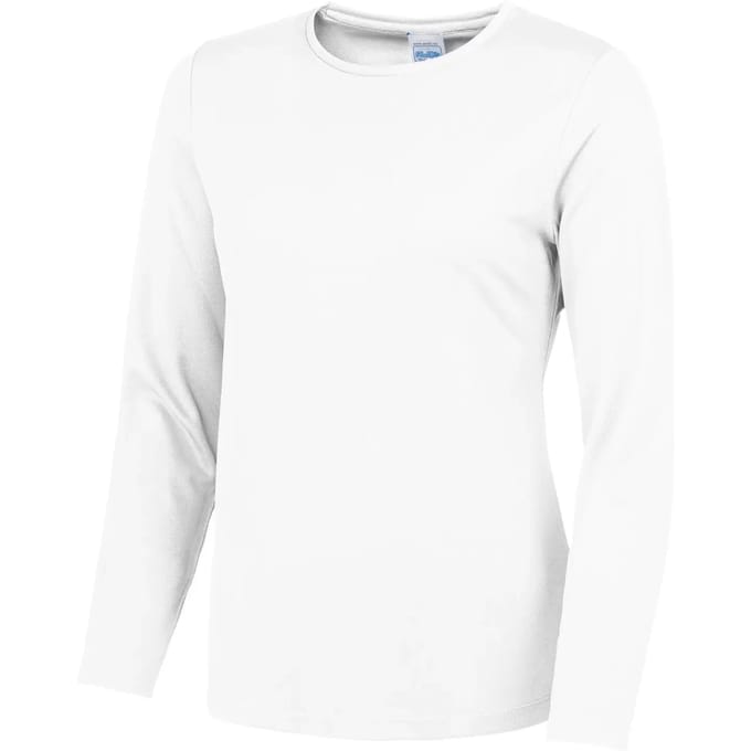 Just Cool Women´s Long Sleeve Cool T JC012 - ARCTIC WHITE - M