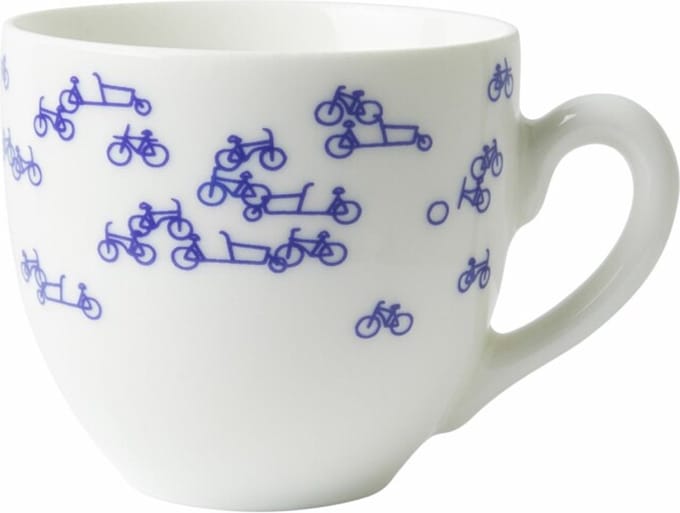 Heinen Delfts Blauw | Koffiemok de Blauwe Fiets | 2 st.