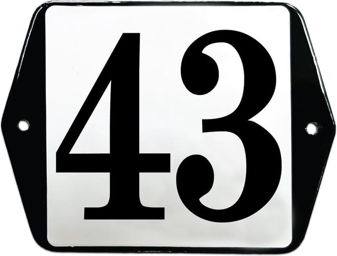 Emaille huisummer model oor - 43
