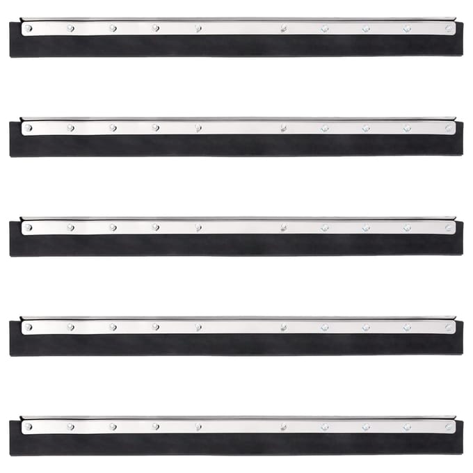 vidaXL - Vloerwisserkoppen - 5 - st - 75x2x5 - cm - staal - en - rubber