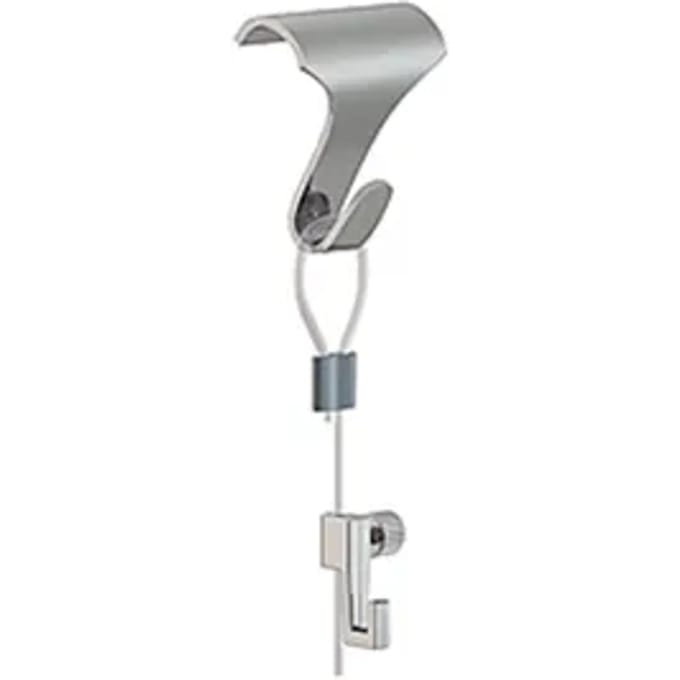 Duraline Ophangset Gallery - Perlonkoord + Haak - Transparant/staal - 4kg
