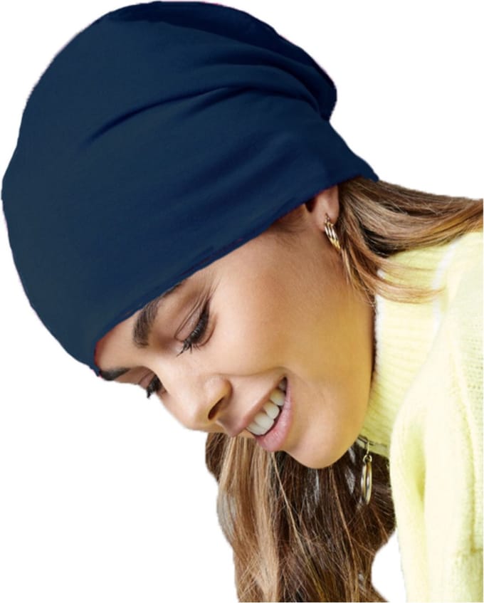 Beechfield Wintermuts Beanie Hemsedal - donkerblauw - heren/dames - katoen - warme winter mutsen