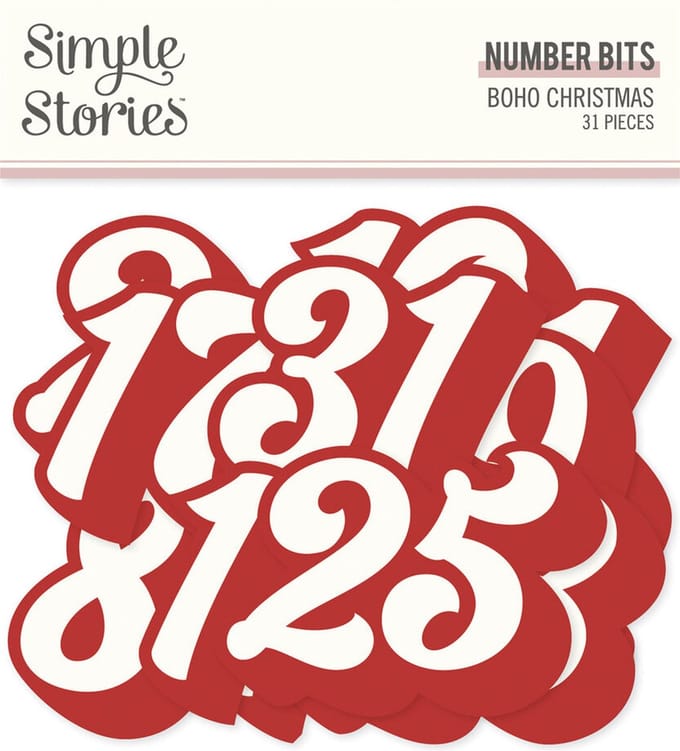 Simple Stories - Boho Christmas Number Bits & Pieces (20620)
