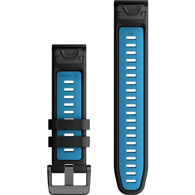 Garmin Quickfit® 22 Mm Siliconen Bandje Zwart,Zilver