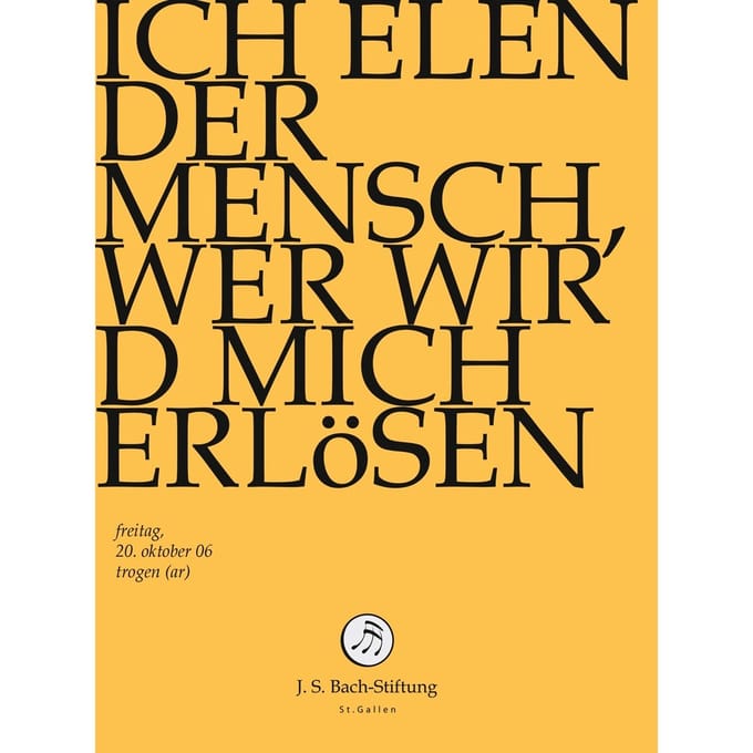Chor & Orchester Der J.S. Bach-Stiftung, Rudolf Lutz - J.S. Bach: Ich Elender Mensch, Wer Wird (DVD)