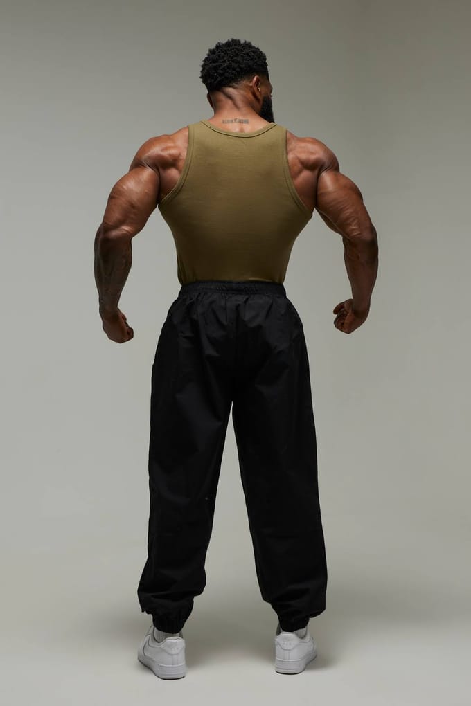 Heren Active Gym Muscle Fit Geribbelde Vest | Khaki | Size Medium