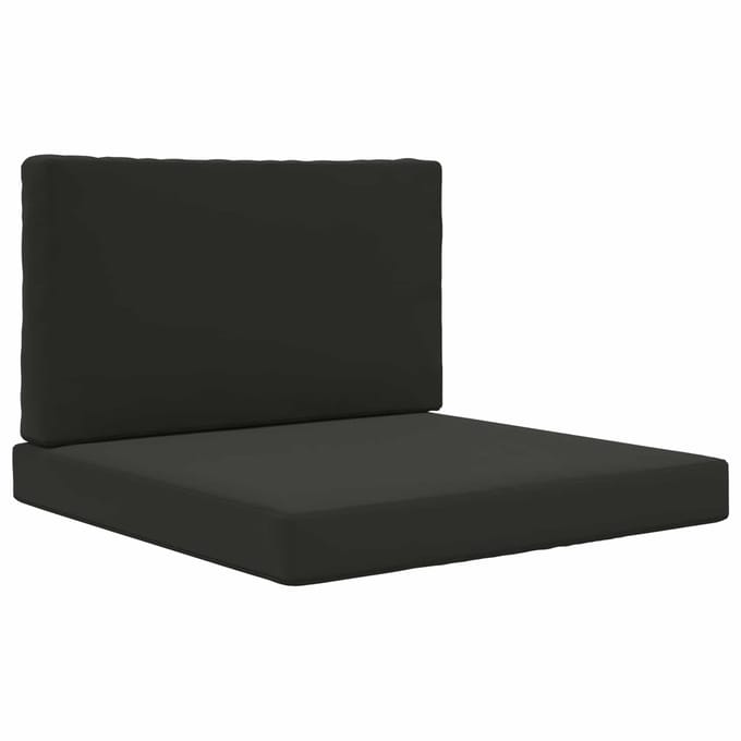 vidaXL - Buitenbankkussen - Polyester - Zwart - 80 - x - 80 - cm