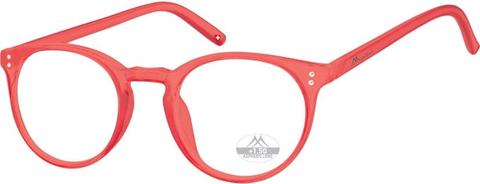 Montana Leesbril HMR55 Rood/transparant Sterkte +1:00