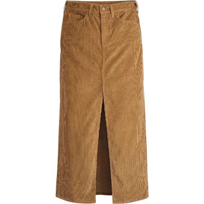 Levis Denim maxi-rok met hoge taille voor dames (Hermelijn)