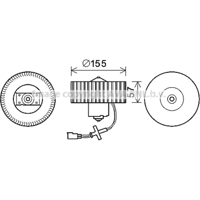 Elektromotor, interieurventilator AVA COOLING FD8568