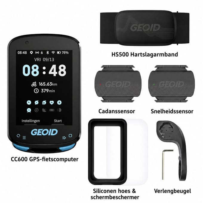Pelor GPS Fietscomputer CC600 - Kleurenbeeldscherm - Navigatie - WiFi - Bluetooth - ANT+ - Snelheidssensor