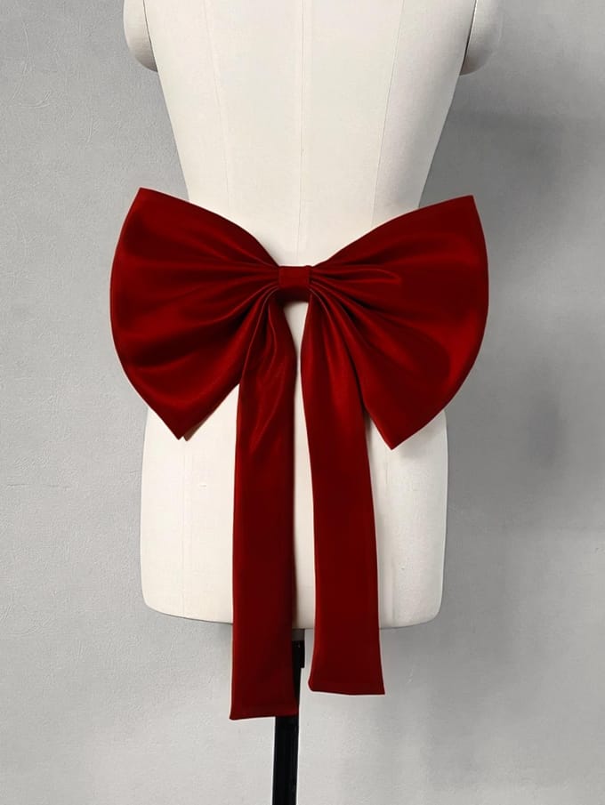 Accessoires de Robe de Mariée pour Femme, Nœud Satiné Amovible pour Mariée white