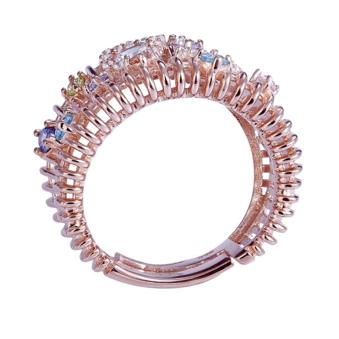 Orphelia Dames 925 Sterling Zilveren Ring - Roze ZR-7446
