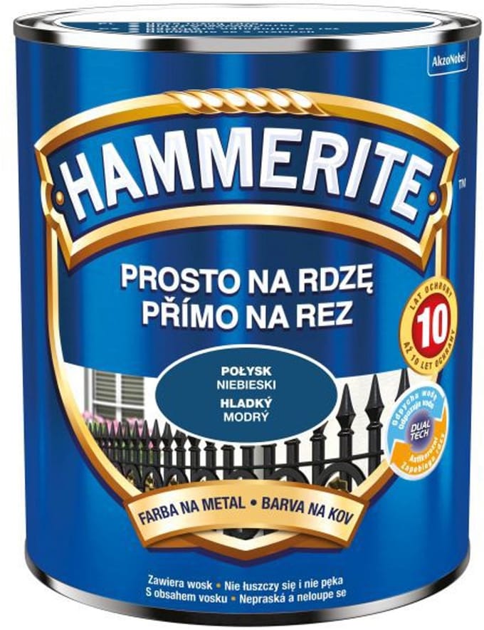 Hammerite Direct roest glad 0,7 l, blauw