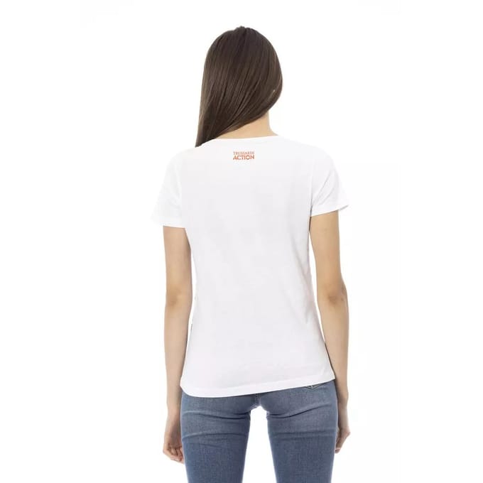 Trussardi Action Witte Katoenen Tanktops
