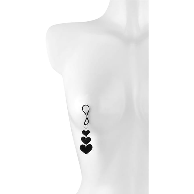 Decoratieve nippelklemmen met hartvormige hangers