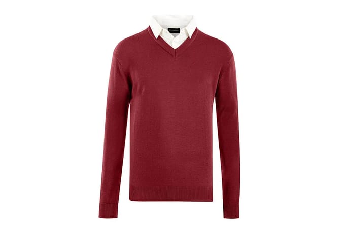 Milanoro Herentrui met Kraag – Bordeauxrood – Maat L – Stijlvol & Comfortabel