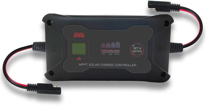 Zonne Laadregelaar - MPPT Controller - Accu Opladen - Intelligent Laden - 20A - Zwart