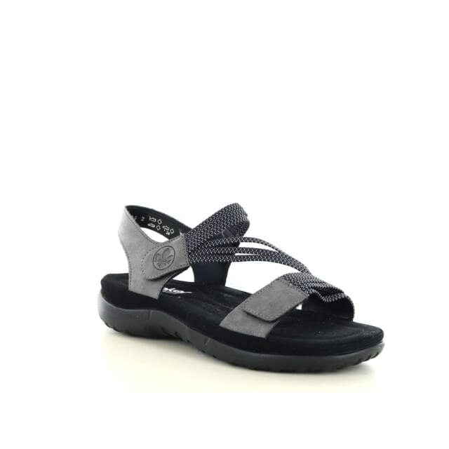 Rieker Sandals 64870, Vrouwen, Grijs, Sandalen, maat: 40