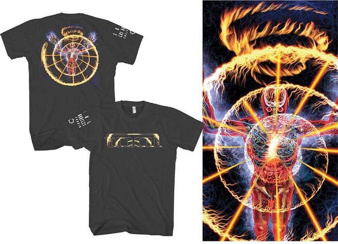 Tool - Flame Spiral Heren Tshirt - XL - Zwart