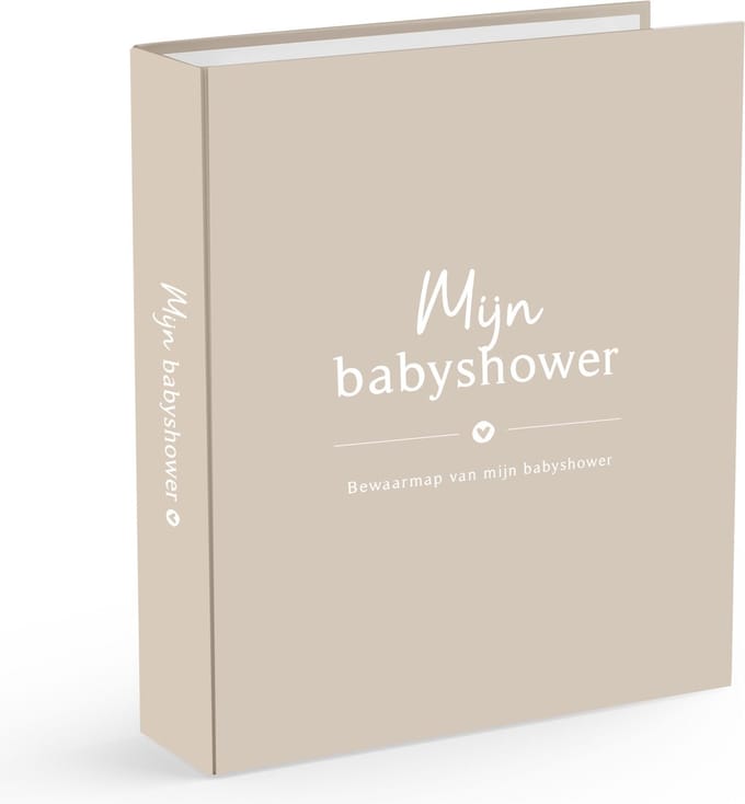 Fyllbooks - Babyshower Bewaarbundel - Invulkaarten - Bewaarmap - A4 Formaat - Beige