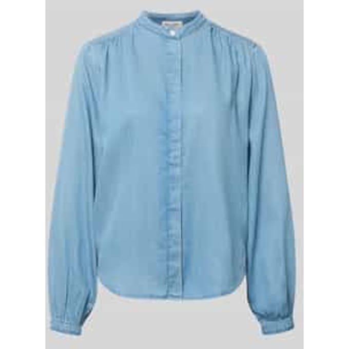 Regular fit Blouse met lange mouwen van Mix van katoen en lyocell