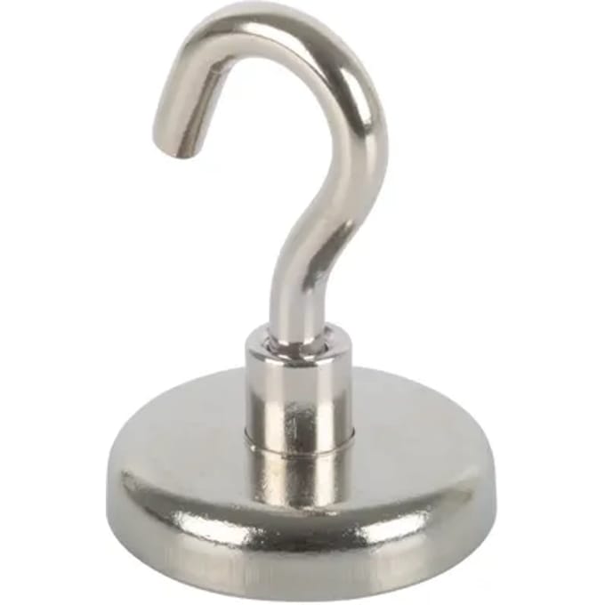 Fix-o-moll Magneet Met Haak - Zelfklevend - Neodymium - Diameter 36mm