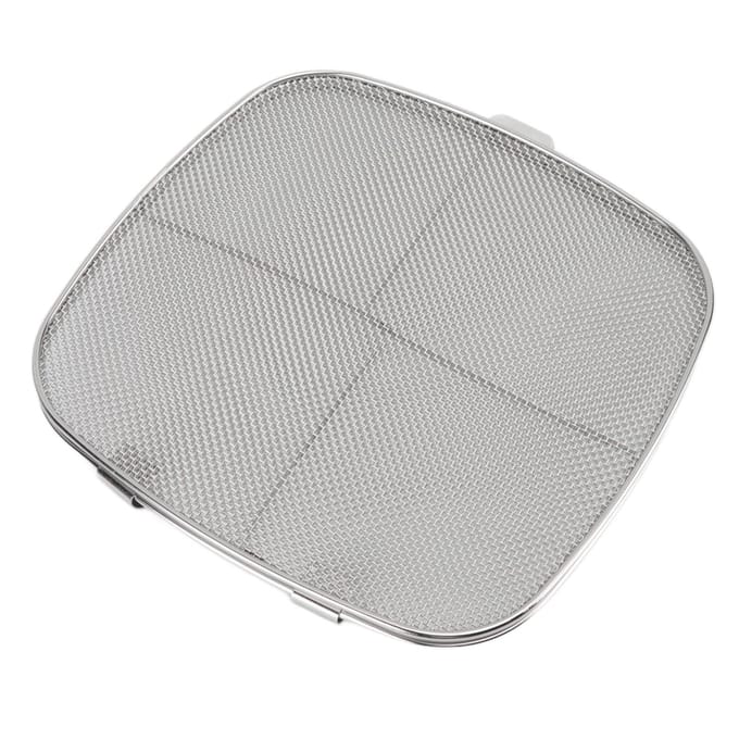 Écran anti-éclaboussures pour friteuse Acier inoxydable 304 Double étage Pare-éclaboussures pour friteuse pour machine à barbecue ovale Maison white