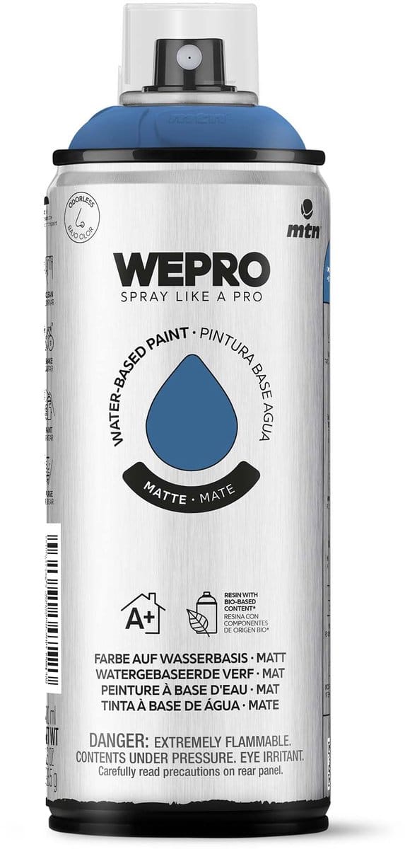 Spuitbus Blauw Cadaques Mat MTN WEPRO WATER-BASED PAINT 400ML