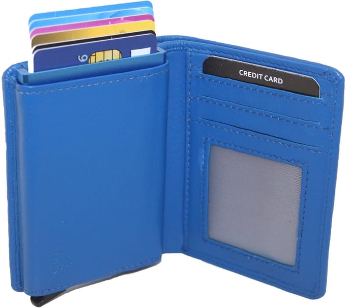Patchi Portemonnee met Figuretta Cardprotector - met ritsje - Blauw