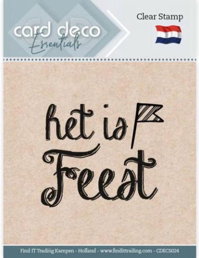 Card Deco Essentials - Clear Stamps - Het is Feest - CDECS024