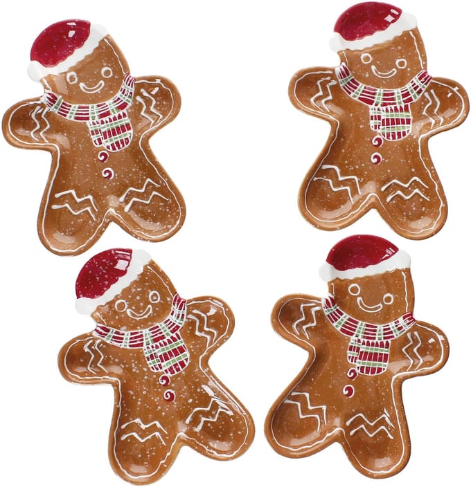 4-delige set CANDYMAN peperkoekmannetjes van aardewerk – 23106408