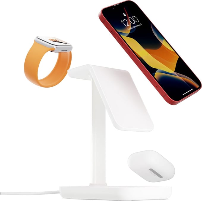 Twelve South HiRise Three - draadloos opladen - met MagSafe - Wit