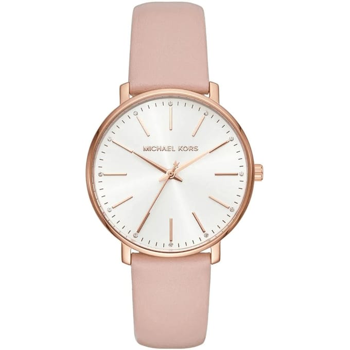 Michael Kors MK2741 Pyper 38 mm Roze Goud Witte Wijzerplaat Dames Horloge