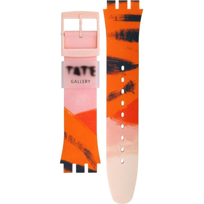 Swatch ASUOZ362 Barns-Graham's Orange and Red on Pink Horlogeband
