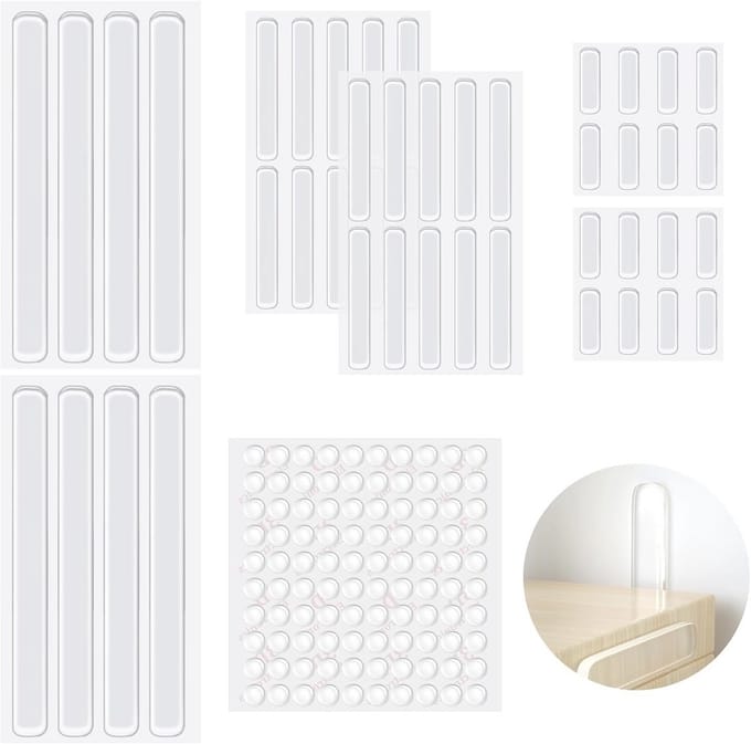 Zelfklevende deurstoppers - 144 stevige rubberen buffers voor glas en deuren - Transparant en elastisch