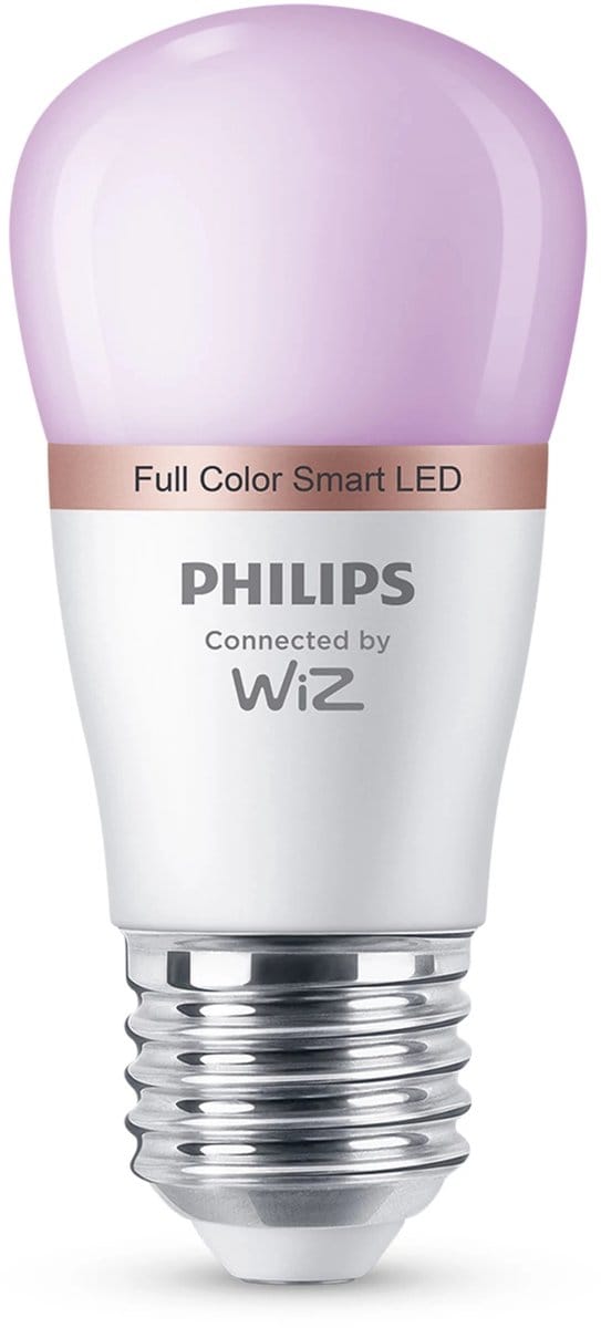 Philips Smart Lighting - LED-lamp - E27 fitting - RGB - Gekleurd en instelbaar wit licht - Dimbaar - 40W - Kogellamp: P45 - Wifi