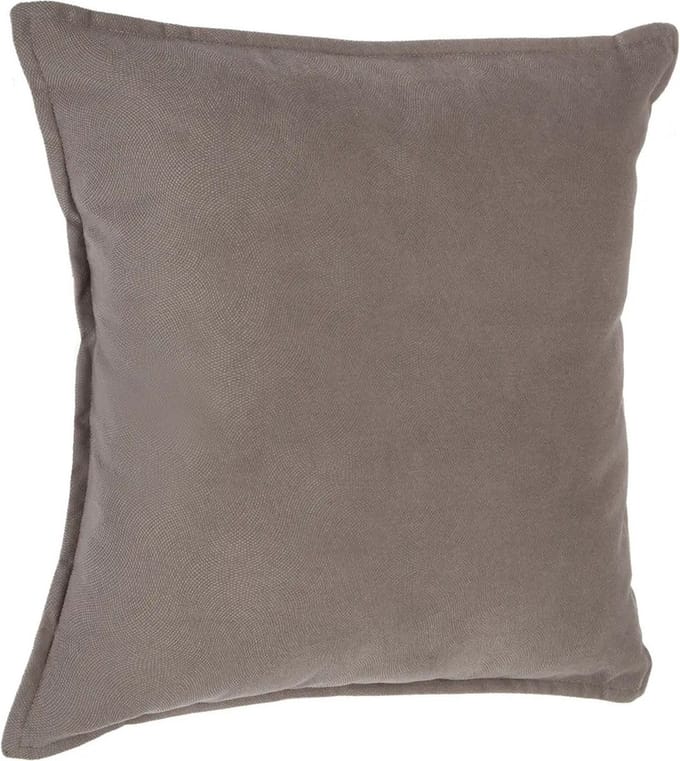 Atmosphera Bank/sierkussens huiskamer Sophia - 45 x 45 cm - taupe - polyester - met rits