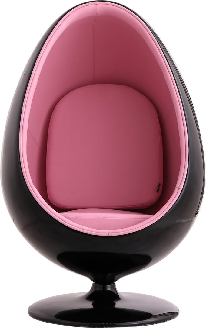 York Egg Chair - Zwart, Roze