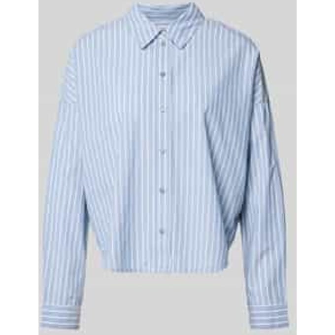 relaxed fit overhemdblouse van puur katoen