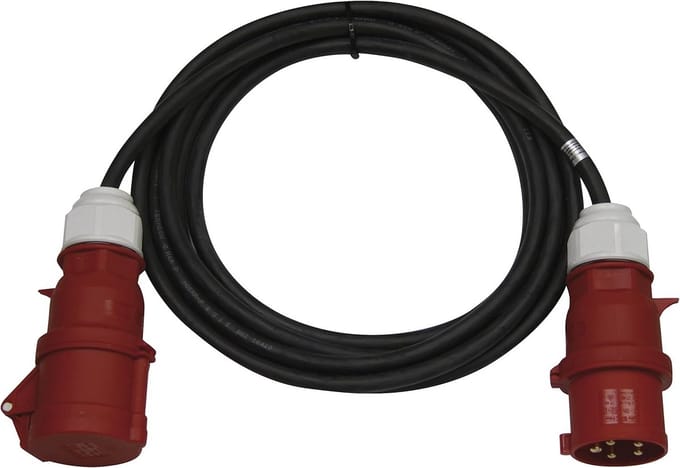 CEE Verlengkabel 25 Meter IP44 - 5-polig 400V 32A Rubber - Waterdicht en Temperatuurbestendig