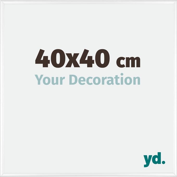 Your Decoration - Fotolijst 40x40 cm - Aluminium - Wit Hoogglans - Kent