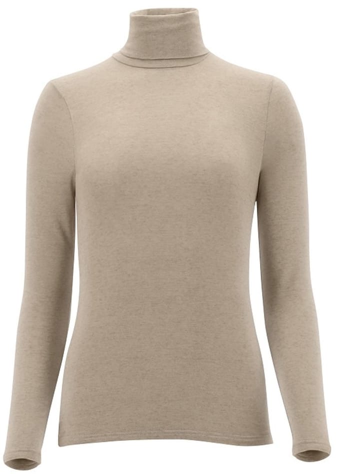 Oroblu Perfect Line Cashmere - Turtle Neck Long Sleeve - Kleur Beige - Maat Large