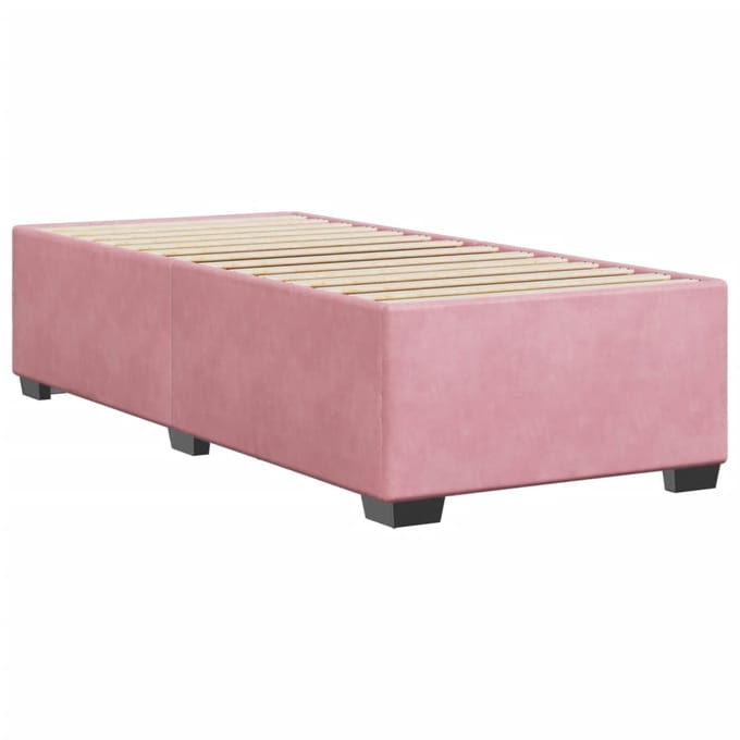 vidaXL - Bedframe - fluweel - roze - 90x190 - cm