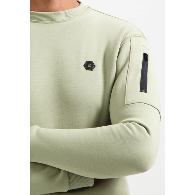 No Excess Sweater Crewneck Brushed Inside Light Moss Größe: M | Pullover Outlet | Herren