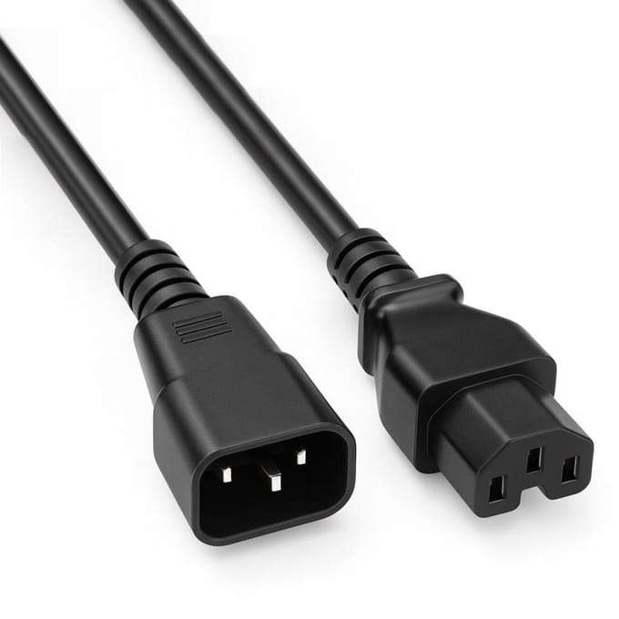 C14 naar C15 apparaatsnoer - 3 meter - Zwart - Allteq
