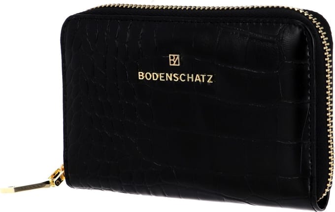Bodenschatz Portemonnee Zip Around Wallet Black Zwart